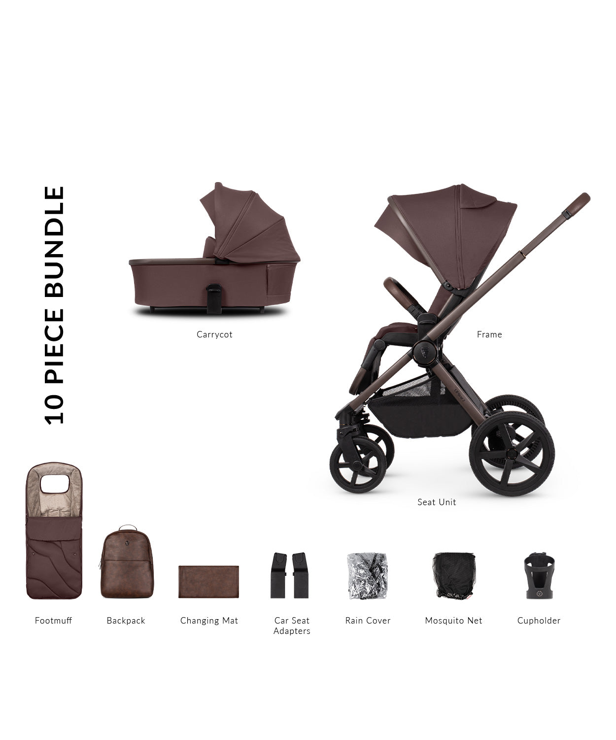 Venicci Upline 2 10 Piece Travel System Bundle