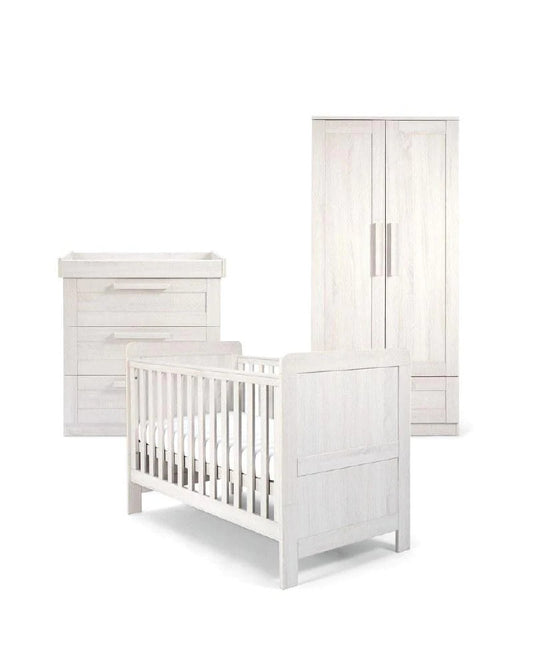 Mamas and Papas Atlas 3 Piece Cotbed Range Nimbus White