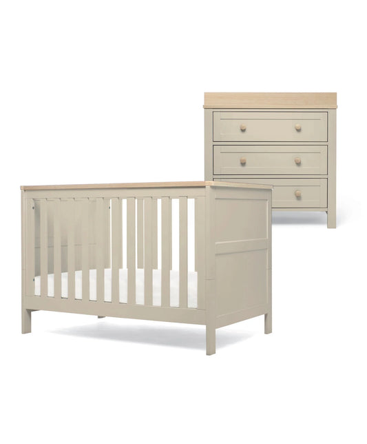 Mamas and Papas Wedmore 2 Piece Small Cotbed Set with Dresser Changer