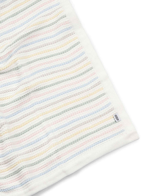 Mama's And Papa's Knitted Blanket - Soft Pastel