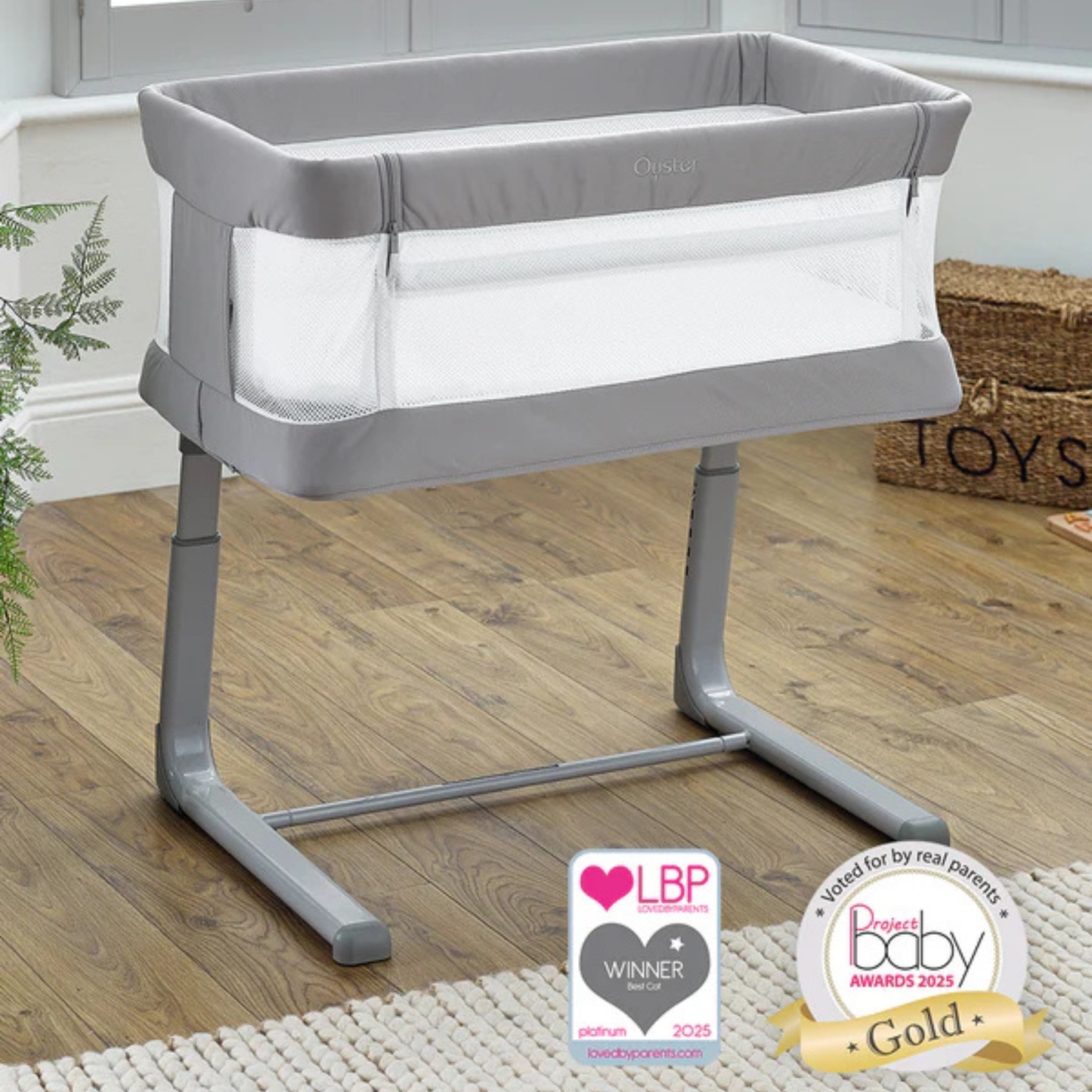 Oyster Wiggle Crib Co-Sleeper