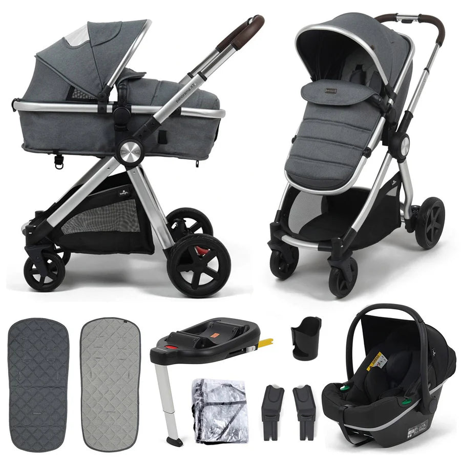 Babylo Panorama XTi Travel System including iSize Car Seat & Isofix Base