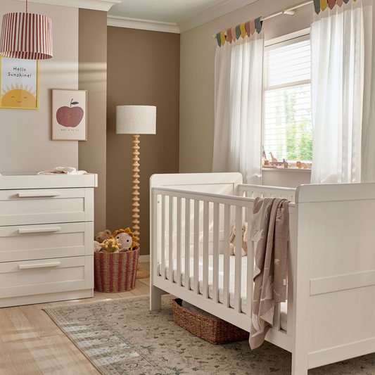 Mamas & Papas Atlas 2 Piece Cotbed Set with Dresser Changer - Warm Beige