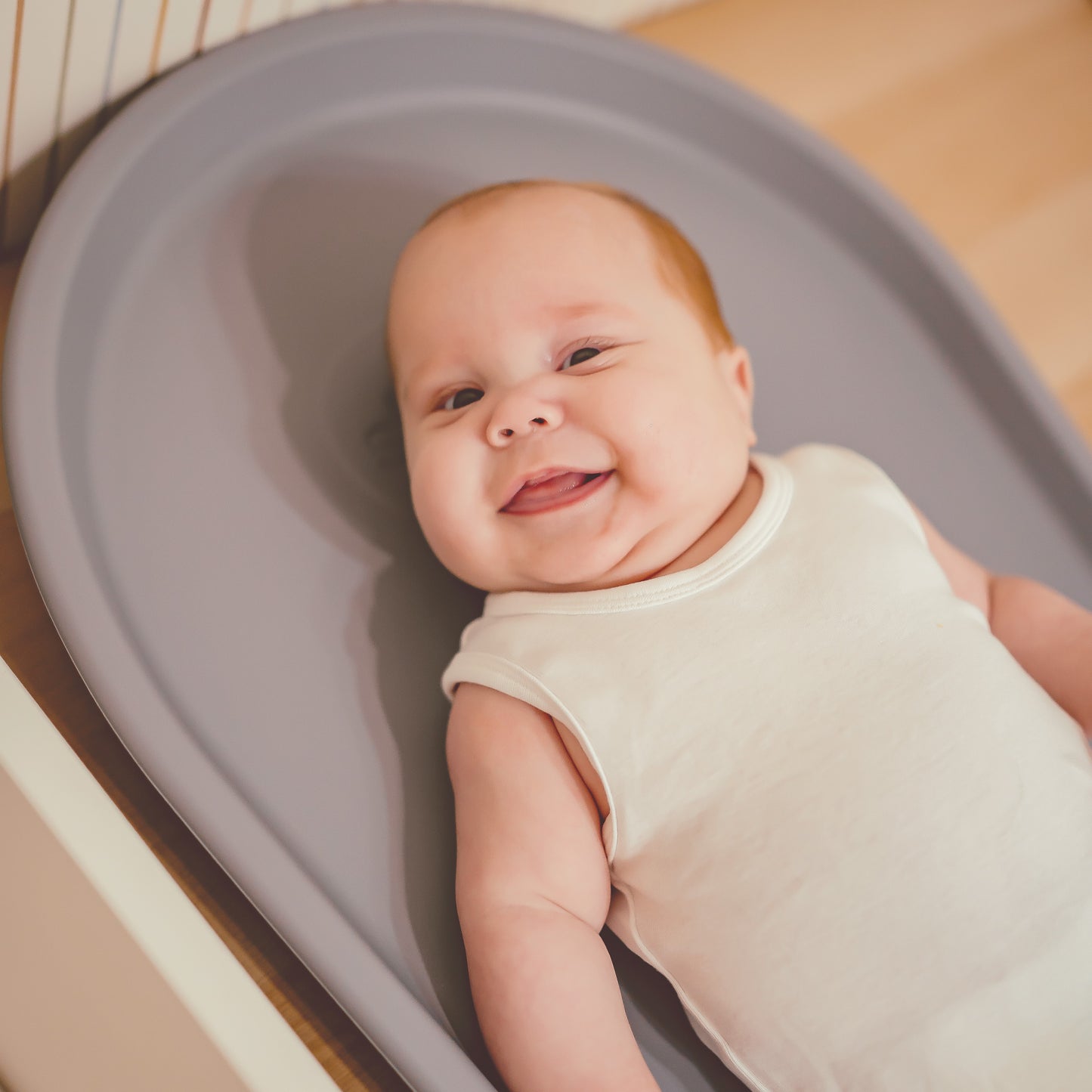 Shnuggle Squishy Changing Mat – The Ultimate Comfy & Hygienic Changing Solution- Grey