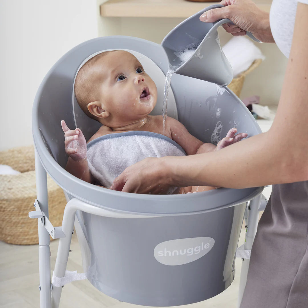 Shnuggle Baby Bath - Grey/white