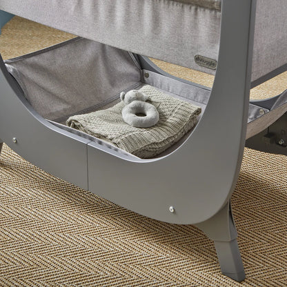Shnuggle Air Lite Bedside Crib - Grey