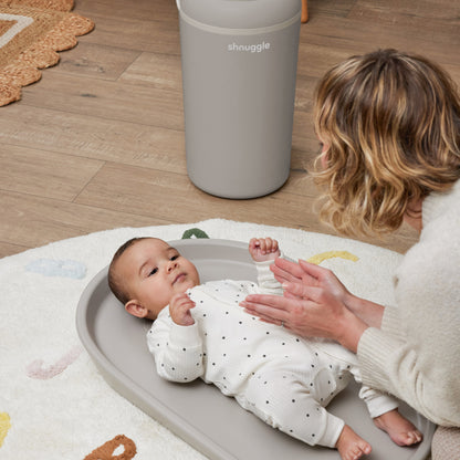 Shnuggle Eco-Touch Nappy Bin | Odour-Locking & Eco-Friendly- Taupe