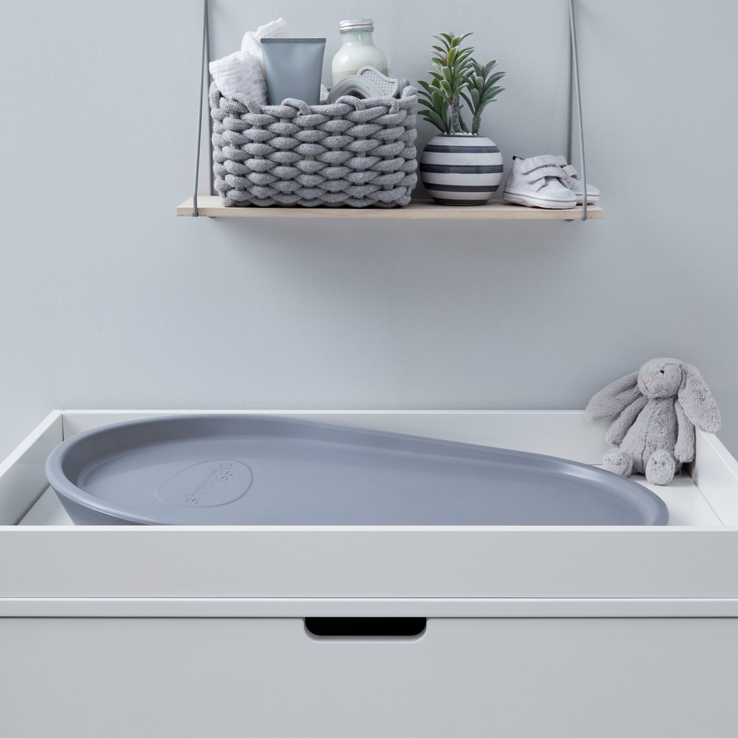Shnuggle Squishy Changing Mat – The Ultimate Comfy & Hygienic Changing Solution- Grey
