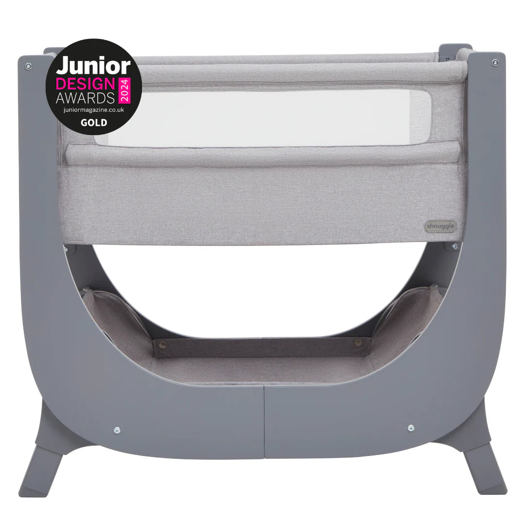 Shnuggle Air Lite Bedside Crib - Grey