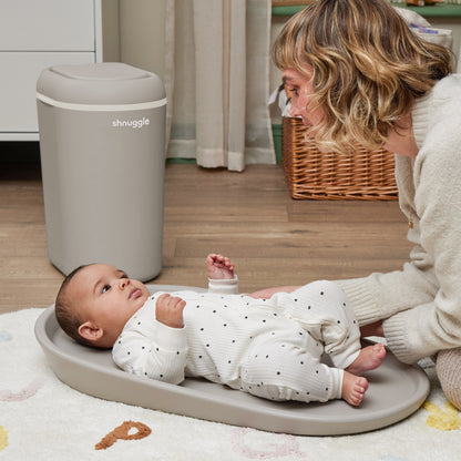 Shnuggle Squishy Changing Mat – The Ultimate Comfy & Hygienic Changing Solution- Taupe