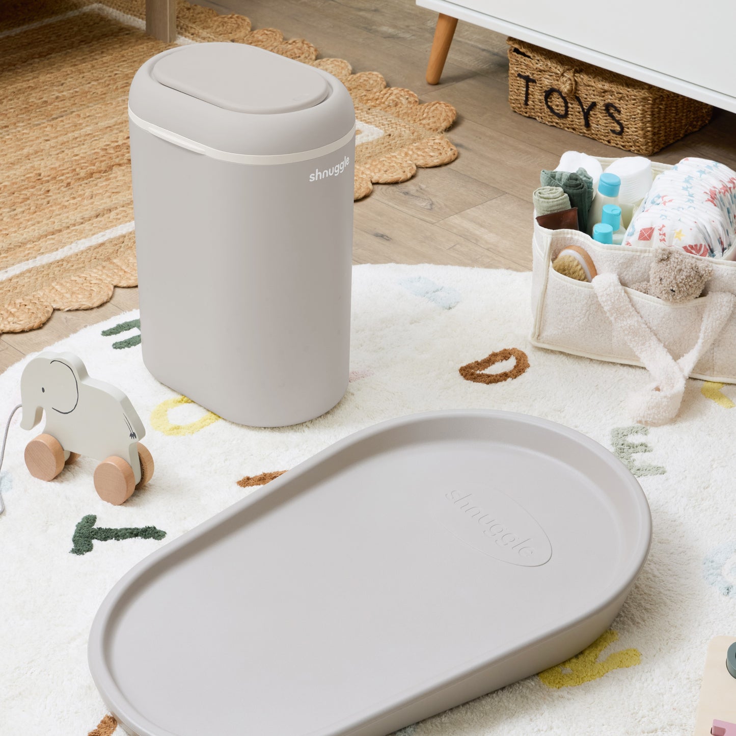Shnuggle Squishy Changing Mat – The Ultimate Comfy & Hygienic Changing Solution- Taupe