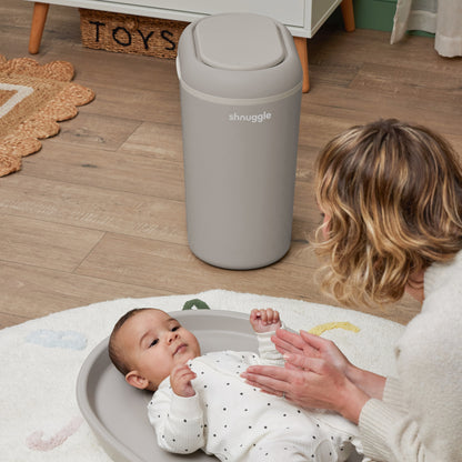 Shnuggle Squishy Changing Mat – The Ultimate Comfy & Hygienic Changing Solution- Taupe