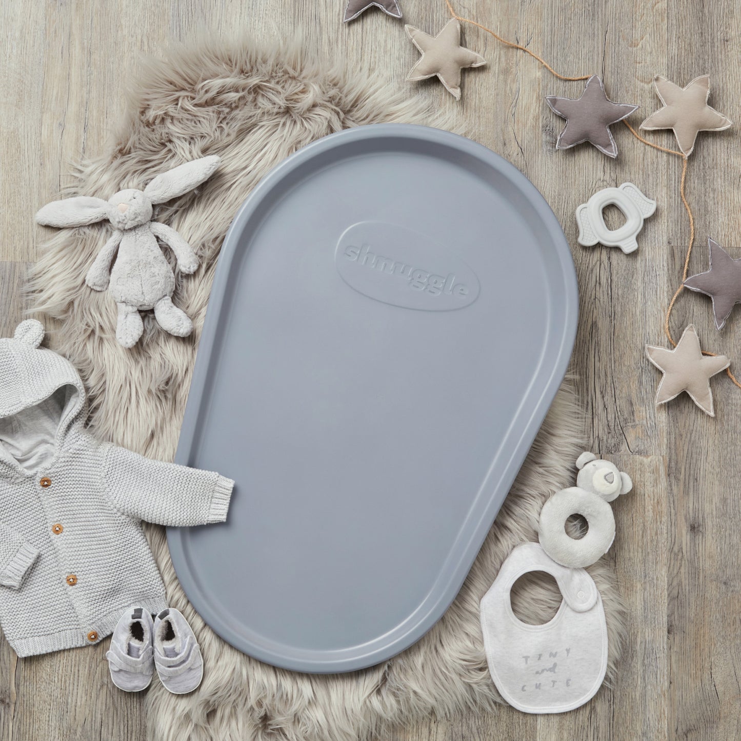Shnuggle Squishy Changing Mat – The Ultimate Comfy & Hygienic Changing Solution- Grey
