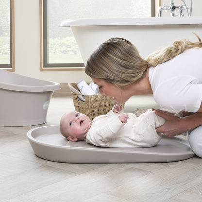 Shnuggle Squishy Changing Mat – The Ultimate Comfy & Hygienic Changing Solution- Taupe