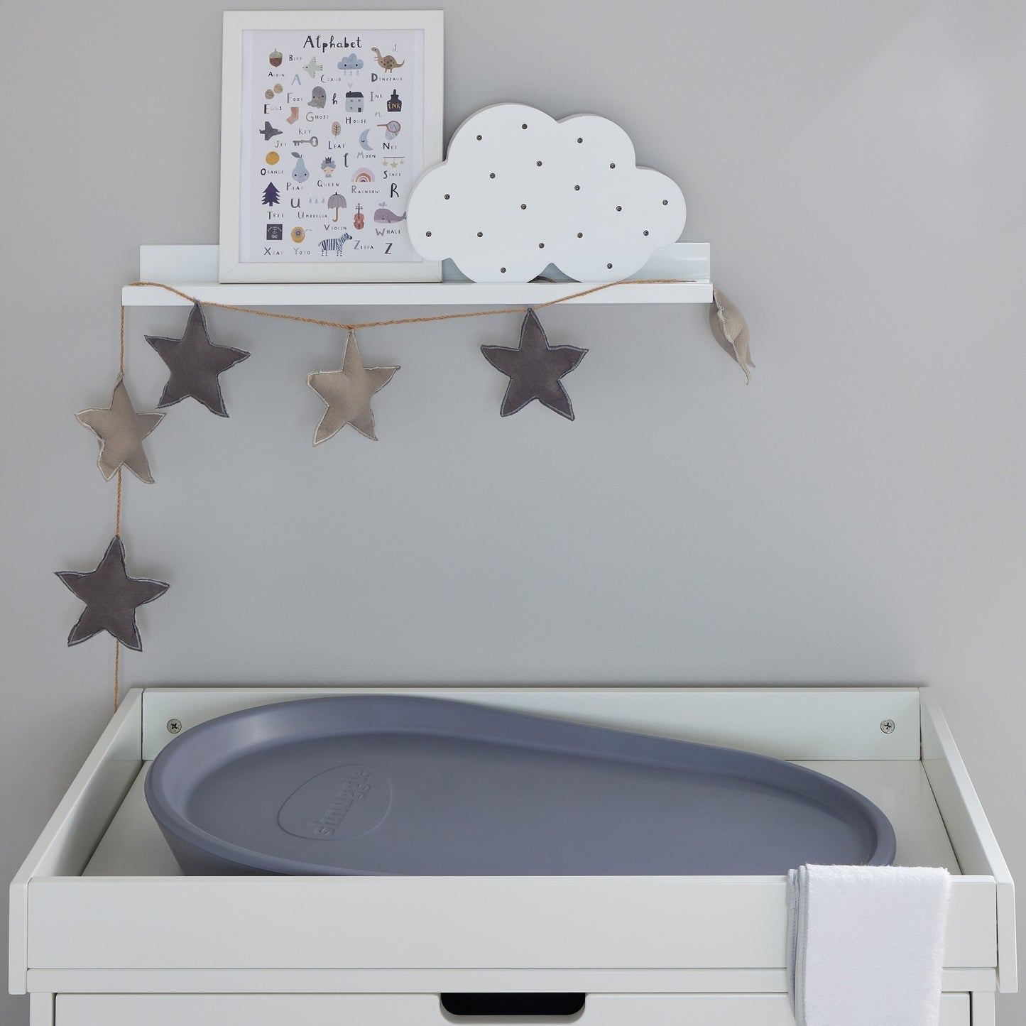 Shnuggle Squishy Changing Mat – The Ultimate Comfy & Hygienic Changing Solution- Grey