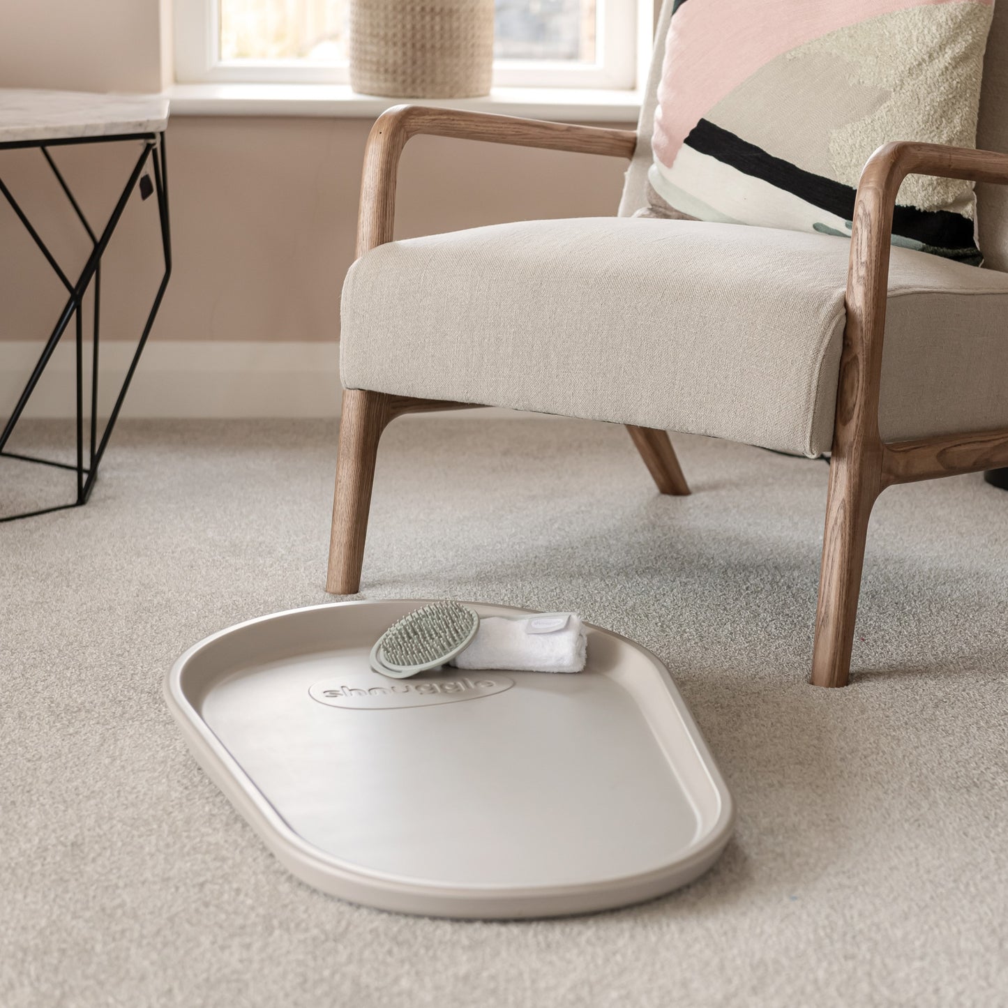 Shnuggle Squishy Changing Mat – The Ultimate Comfy & Hygienic Changing Solution- Taupe