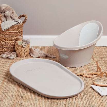 Shnuggle Squishy Changing Mat – The Ultimate Comfy & Hygienic Changing Solution- Taupe