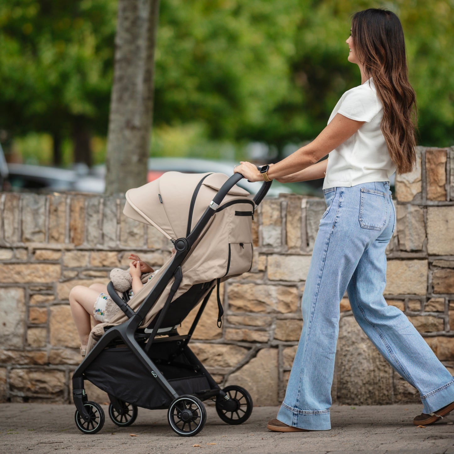 MOCCA Baby Go Compact Stroller (Beige)