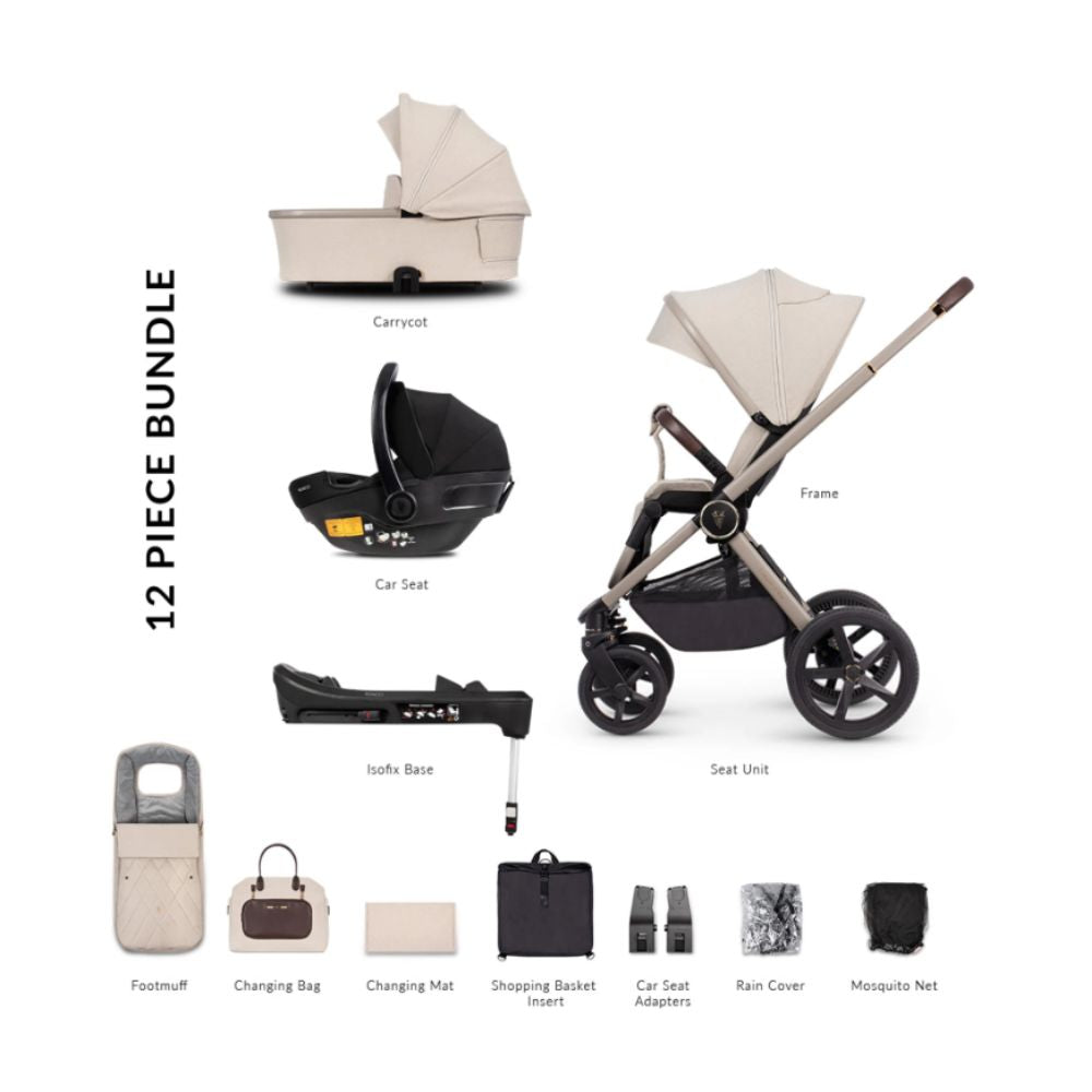 Venicci Upline 12 Piece Travel System Bundle With Isofix Base