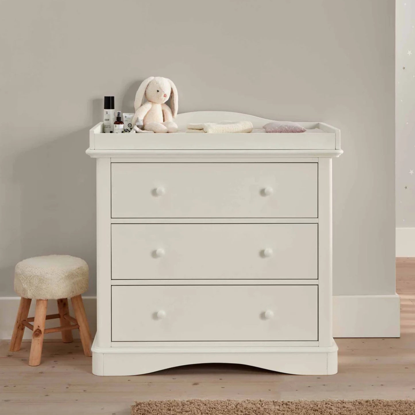 Flyn 3 Piece Cotbed Range with Dresser Changer & Wardrobe - White