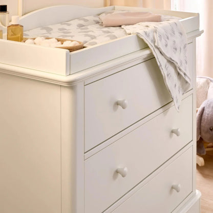 Flyn 3 Piece Cotbed Range with Dresser Changer & Wardrobe - White