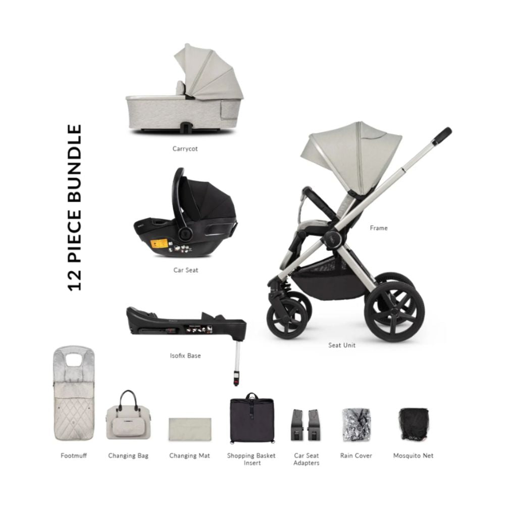 Venicci Upline 12 Piece Travel System Bundle With Isofix Base