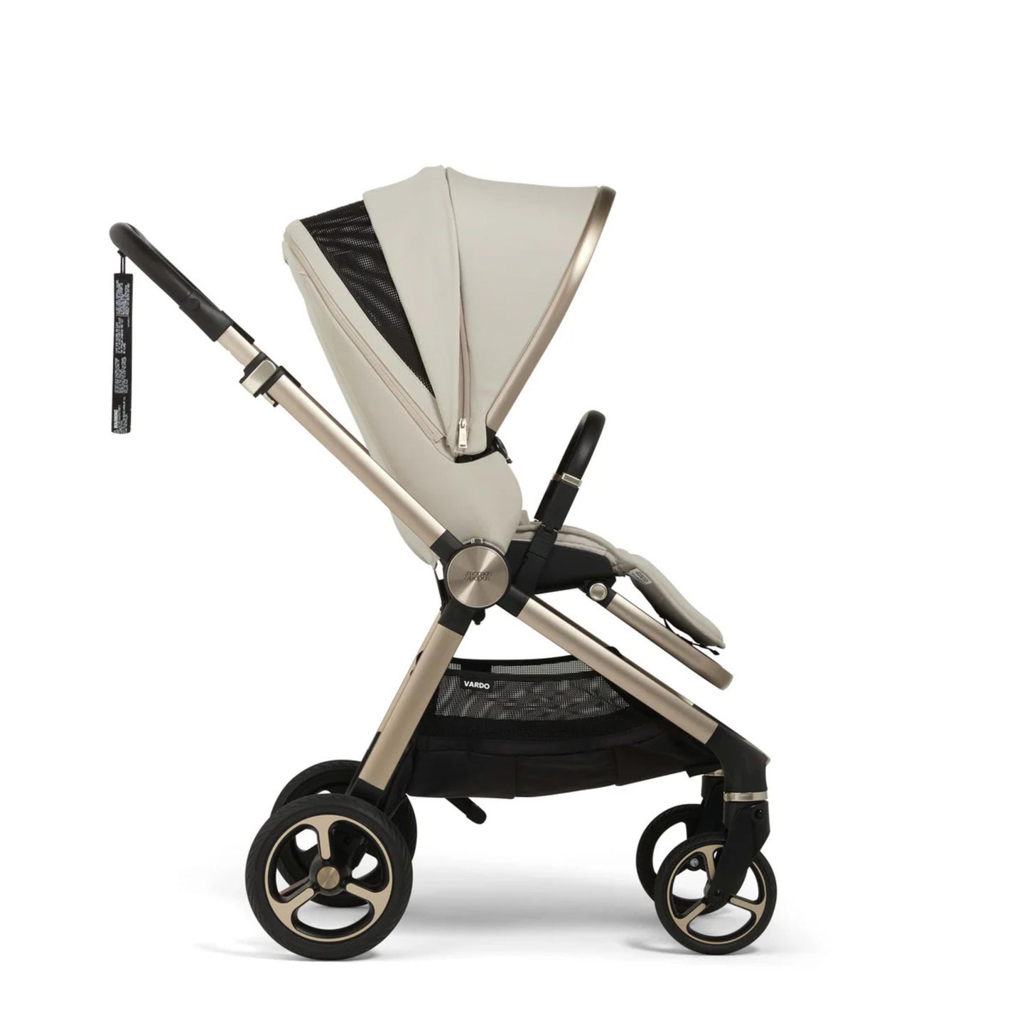 Mamas and Papas Vardo Pushchair Bundle with Cybex Cloud T Car Seat (9 Pieces) - Shell/Cosy Beige