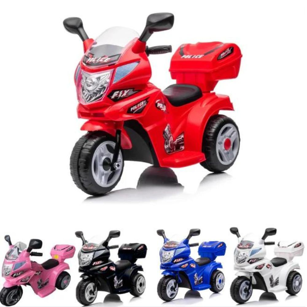 6v Kids 3 Wheel Electric Police Motorbike