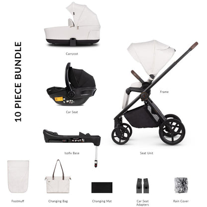 Venicci Claro Pram 3IN1 + Base (10 Piece Bundle)