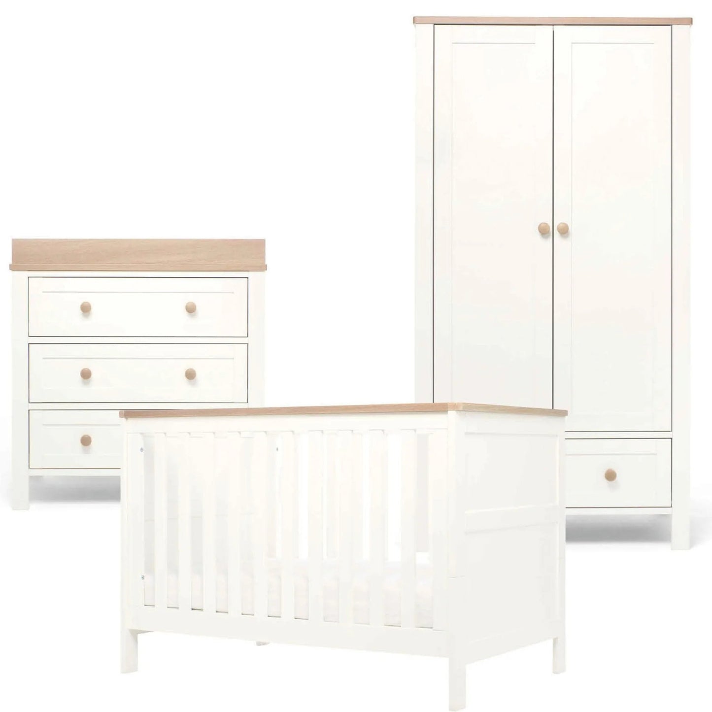 Wedmore 3 Piece Small Cotbed Range With Dresser Changer & Wardrobe