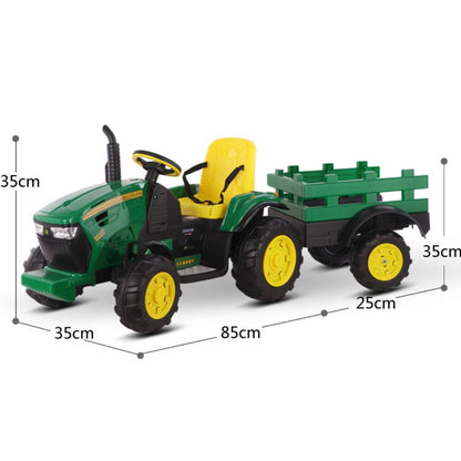 Kids 12V Ride on Tractor with Trailer