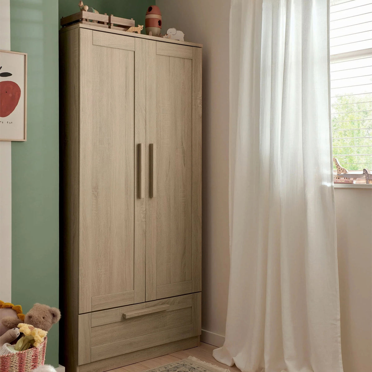 Mama's And Papa's Atlas Wardrobe - Light Oak