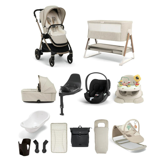 Mamas and Papas Vardo Pushchair Ultimate Newborn Bundle with Cybex Cloud T (14 Pieces) - Shell