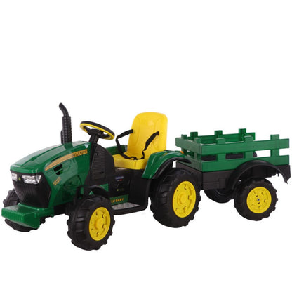 Kids 12V Ride on Tractor with Trailer