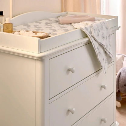 Flyn 2 Piece Cotbed Set with Dresser Changer - White