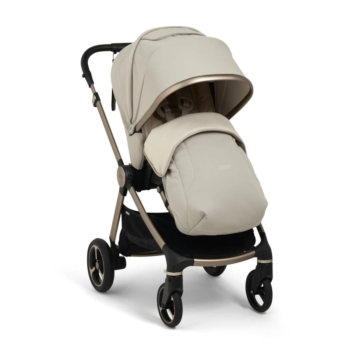 Mamas and Papas Vardo Pushchair Bundle with Cybex Cloud T Car Seat (9 Pieces) - Shell/Cosy Beige