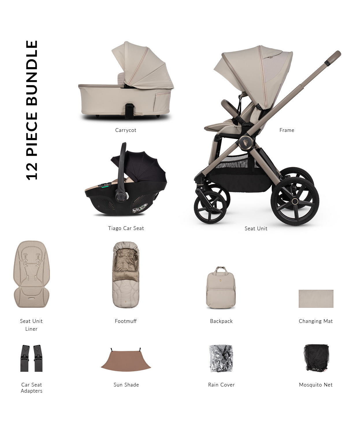Venicci Upline 3 Comfort Bundle 3in1 Travel System Bundle