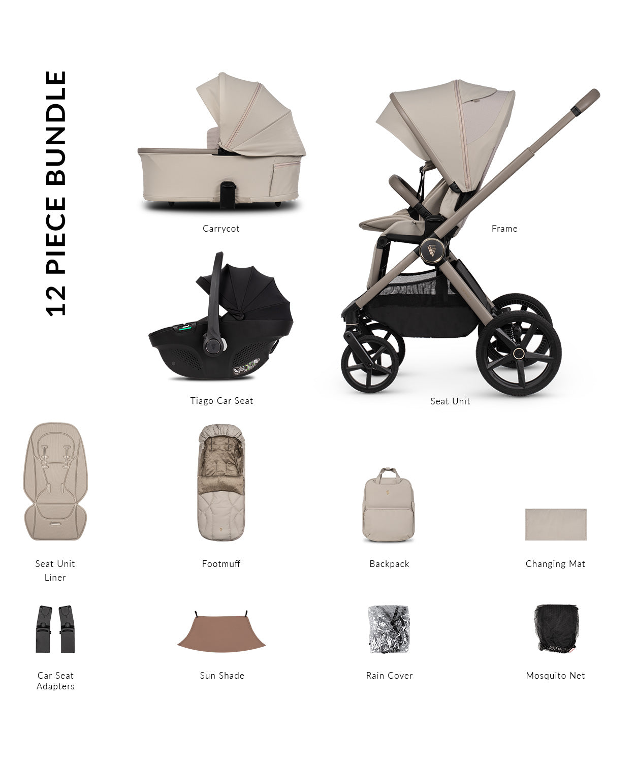 Venicci Upline 3 Comfort Bundle 3in1 Travel System Bundle
