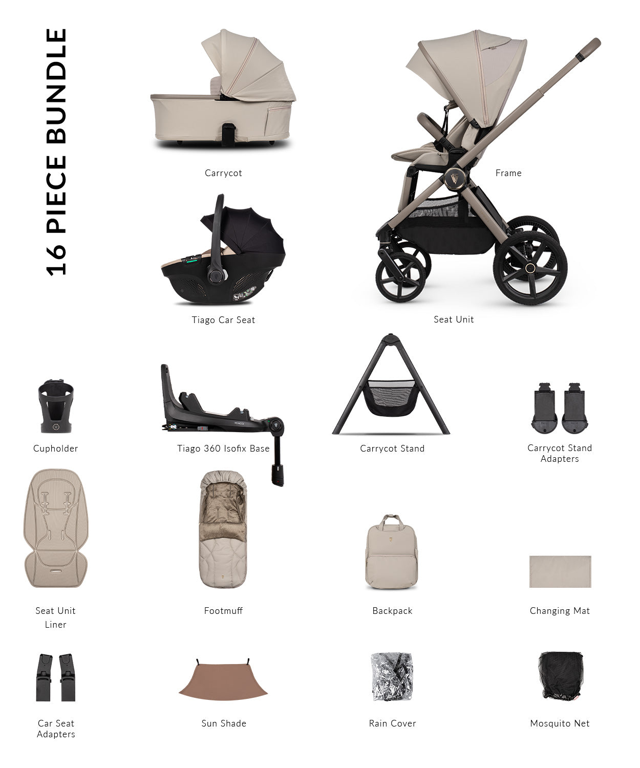 Venicci Upline 3 Ultimate 4in1 PLUS Travel System Bundle