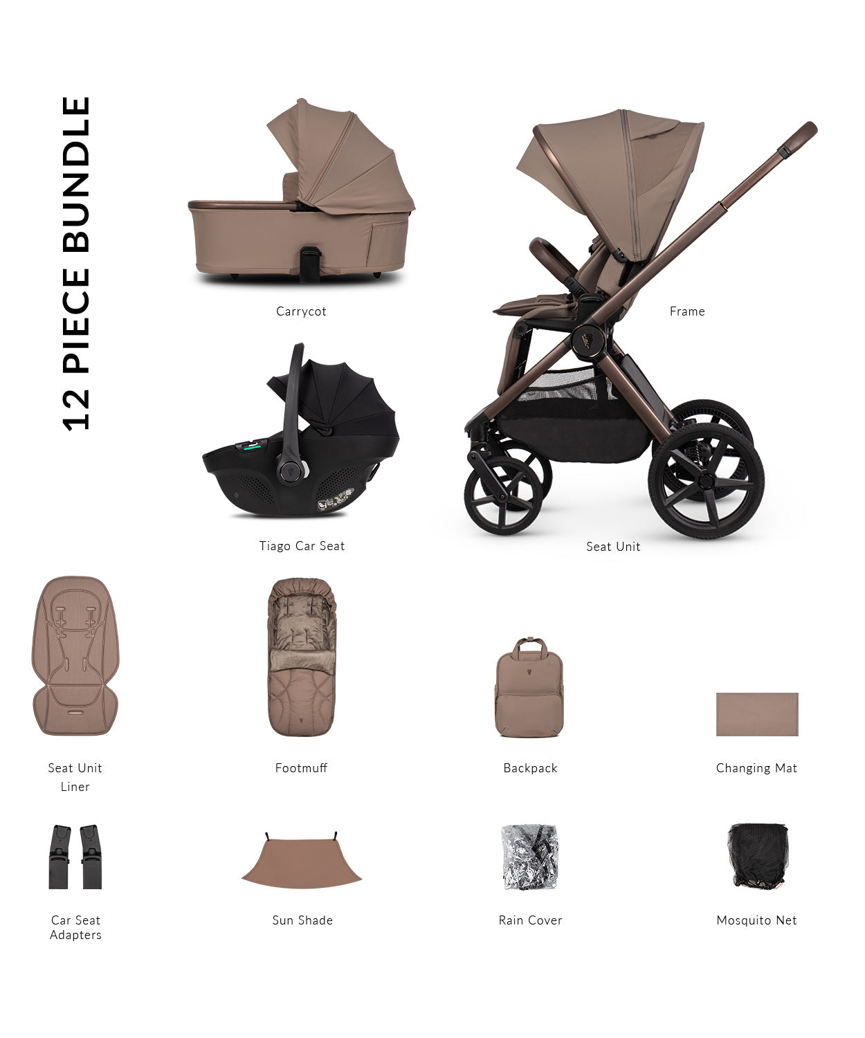 Venicci Upline 3 Comfort Bundle 3in1 Travel System Bundle