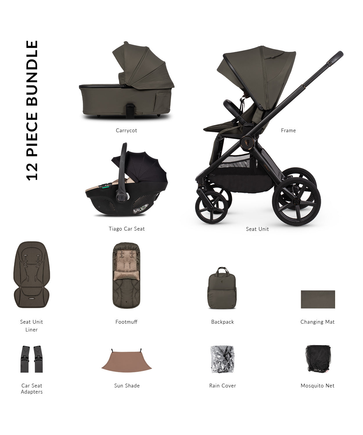 Venicci Upline 3 Comfort Bundle 3in1 Travel System Bundle