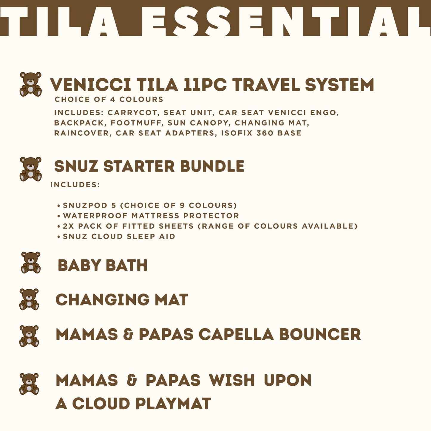Mocca Baby TILA Essential Bundle