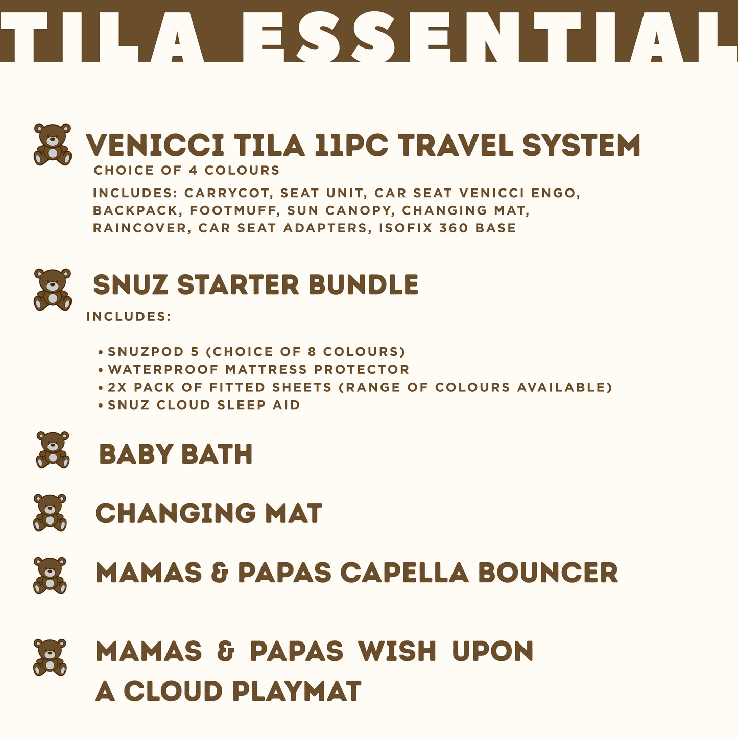 Mocca Baby TILA Essential Bundle