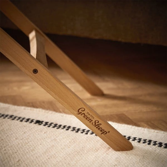 The Little Green Sheep Organic Knitted Moses Basket, Mattress & Natural Foldable Stand Linen