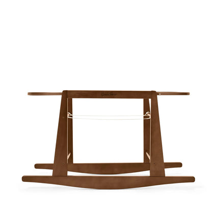 The Little Green Sheep Dimple Quilted Moses Basket, Mattress & Walnut Rocking Stand