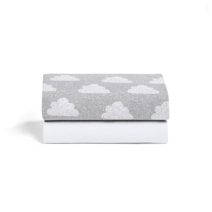 SnuzPod Bedside Crib 2 Pack Fitted Sheets