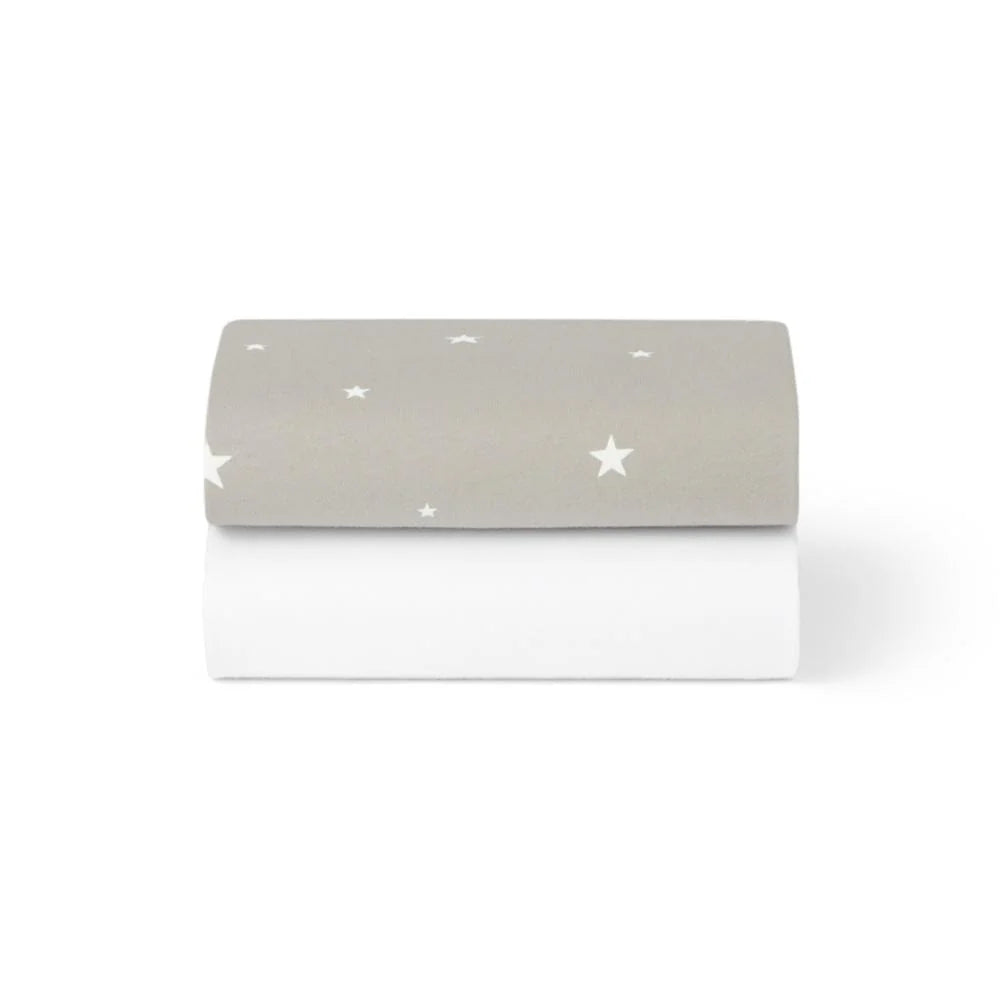 SnuzPod Bedside Crib 2 Pack Fitted Sheets