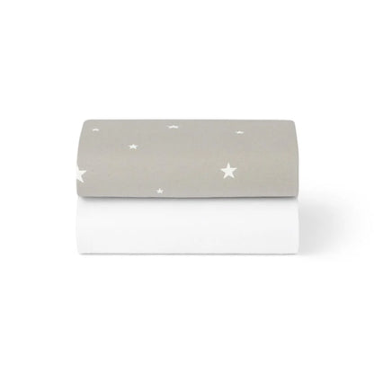 SnuzPod Bedside Crib 2 Pack Fitted Sheets