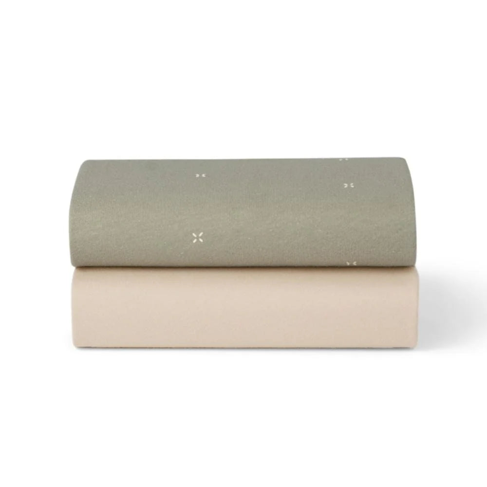 SnuzPod Bedside Crib 2 Pack Fitted Sheets