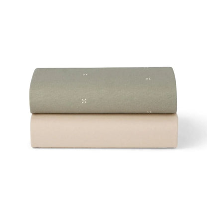 SnuzPod Bedside Crib 2 Pack Fitted Sheets
